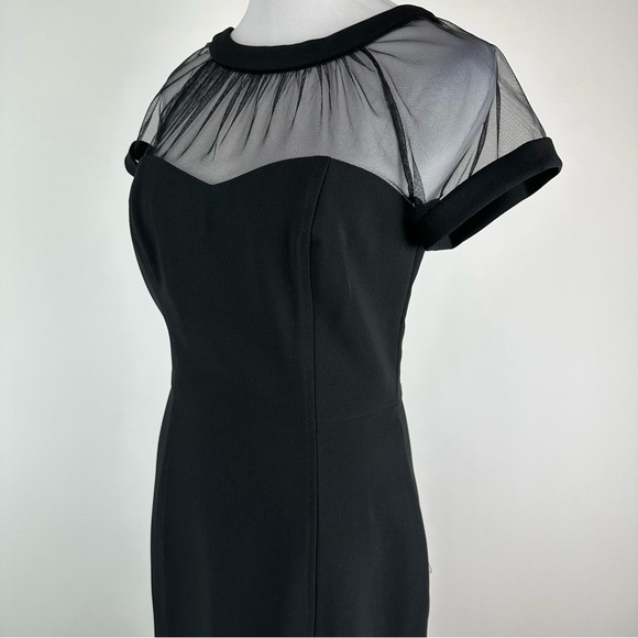 Maggie London The Illusion Dress Black Sheer Size 6 - Picture 7 of 11